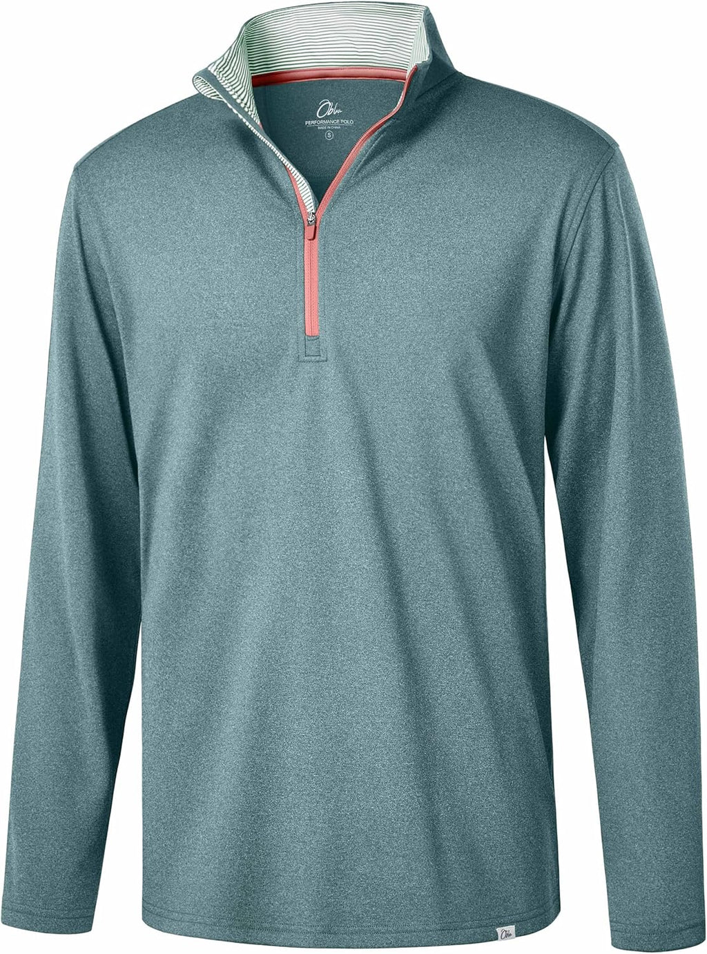 Obla Golf Quarter Zip Pullover - Men's Fleece Mock Neck Sweatshirt for Winter Warmth | Long Sleeve