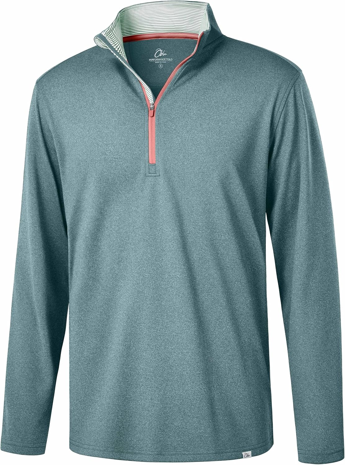Obla Golf Quarter Zip Pullover - Men's Fleece Mock Neck Sweatshirt for Winter Warmth | Long Sleeve