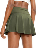 SANTINY Women's High Waisted Pleated Tennis Skirt - 4 Pockets for Athletic Comfort & Style
