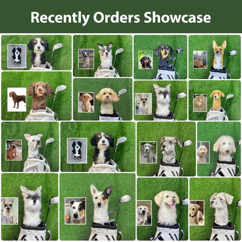 Golden Retriever Golf Club Headcover - Lifelike Plush Dog Head Cover for Driver & Fairway Woods | 460CC Compatible | Premium Gift for Golden Retriever Lovers & Dog Enthusiasts
