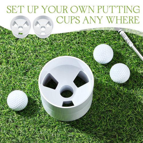 Leitee Golf Hole Cup Practice Putting Green Hole ABS Plastic Golf Putting Cup for Outdoor Backyard(9 Pcs,4 Inch)