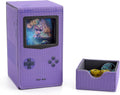 Venssu Retro Gaming Console - MTG Deck Box with Dice Tray & Commander Display | PU Leather for 120 Cards (Purple)