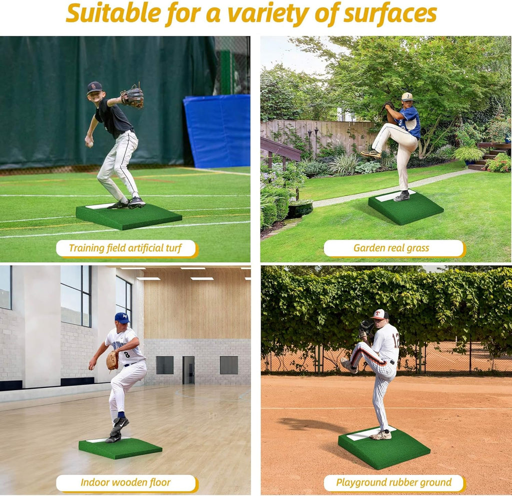 Shopsource Portable Pitching Mound - Non-Slip Rubber Plate for Baseball & Softball Training