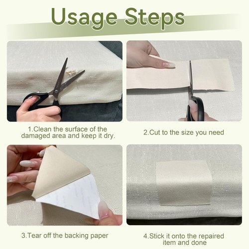 Besezx Canvas Repair Tape - Waterproof Self-Adhesive Fabric Patch for Outdoor Gear | 3" x 79" (Ivory Beige)