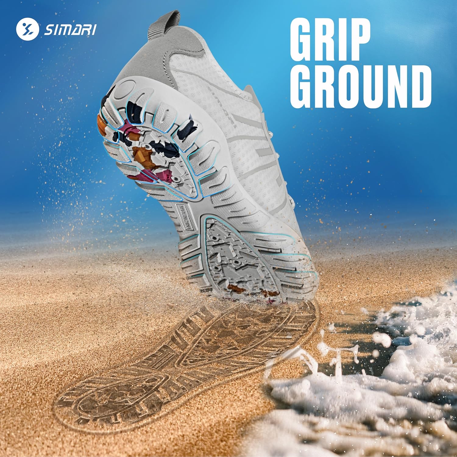 SIMARI Water Shoes - Quick-Dry Barefoot Aqua Socks for Surfing, Swimming & Beach Sports | Non-Slip Design