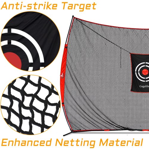 Golf Hitting Practice Nets for Backyard Driving Heavy Duty Men Real Indoor Golf Balls Hitting Pitching Driving Nets for Indoor Outdoor Garage Use Golfing Swing Training Impact Cages with Frame and Net