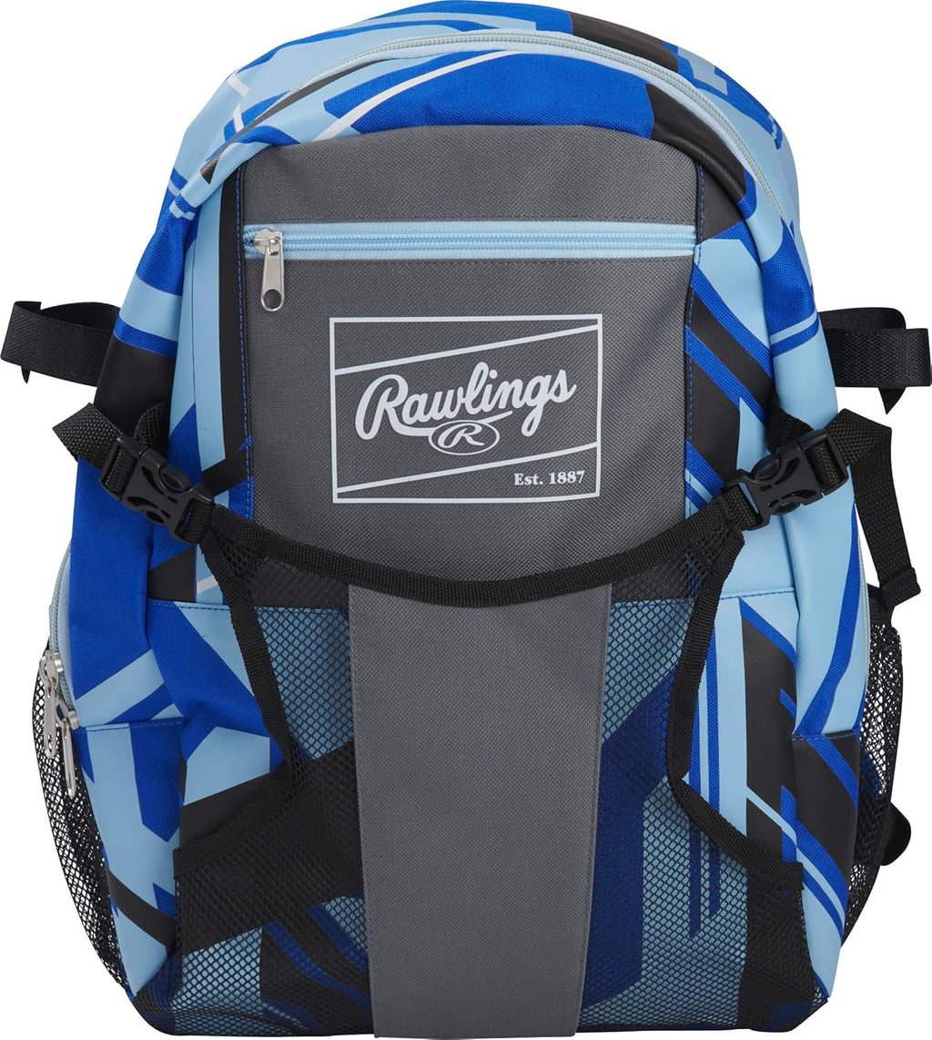 Rawlings REMIX Backpack Equipment Bag - Ideal for T-Ball & Youth Baseball/Softball | Royal Color