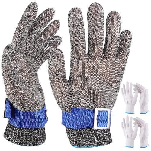 Herda Level 9 Cut Resistant Gloves - Chef Safety Gloves for Meat Cutting & Oyster Shucking | Size M