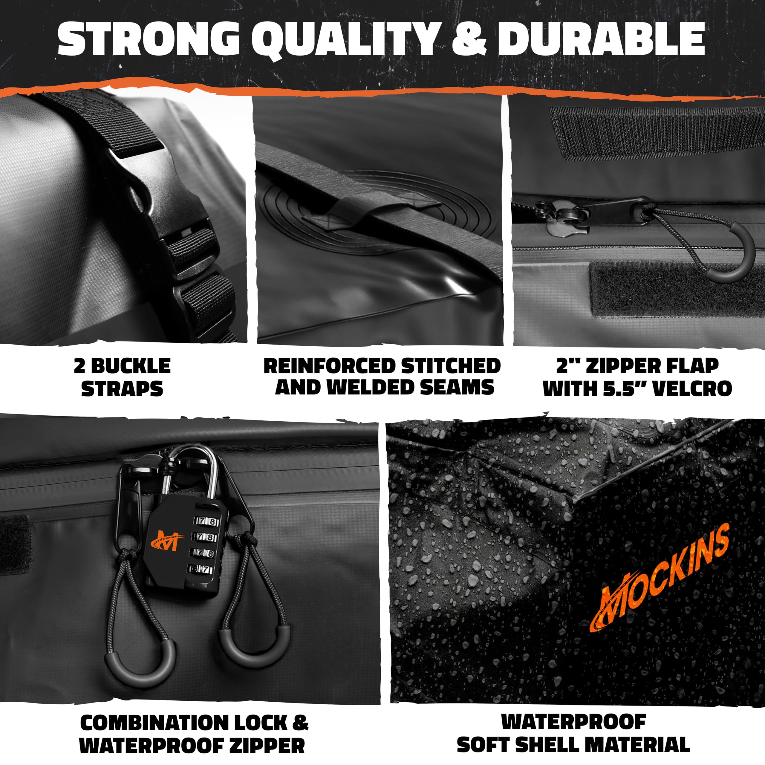 Mockins 30 CuFt Square Weatherproof Trailer Hitch Cargo Carrier Bag