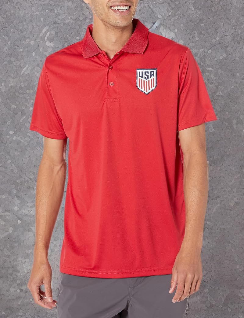 Officially Licensed Soccer Polo Shirt - Unisex Adult, Large, United States