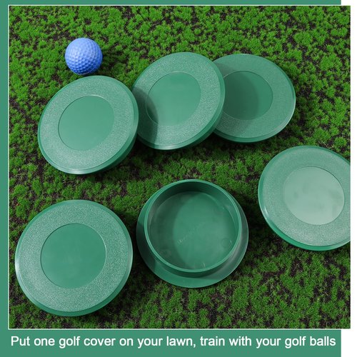 6pcs Golf Covers, Golf Cup Cover Golf Hole Cutter for Putting Green, Golf Training Aids Putting Hole Covers for Outdoor Sports Golf Course Garden Yard