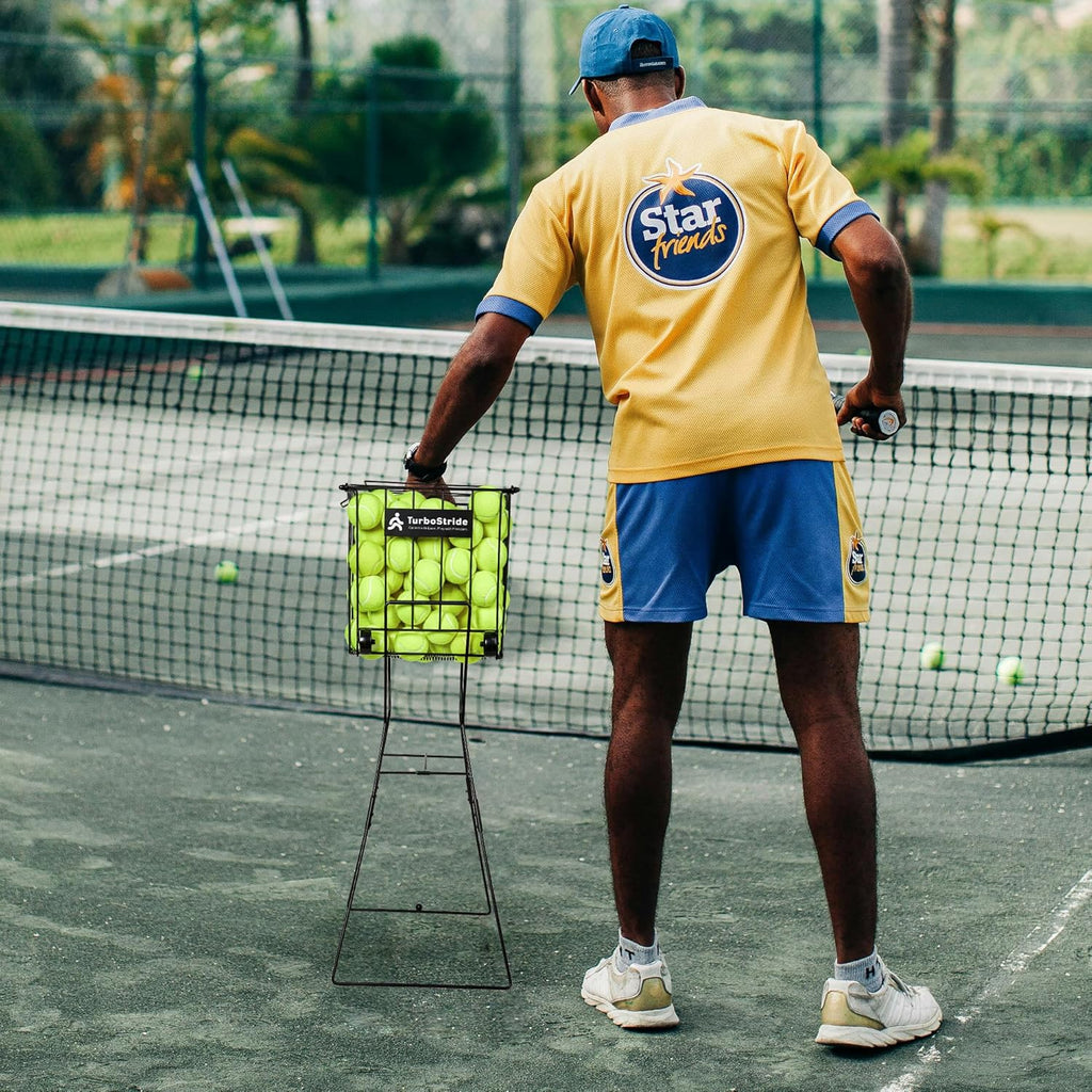 Skiennix Tennis Ball Hopper - Portable Pickleball Ball Basket for Easy Pickup & Storage | Large Size