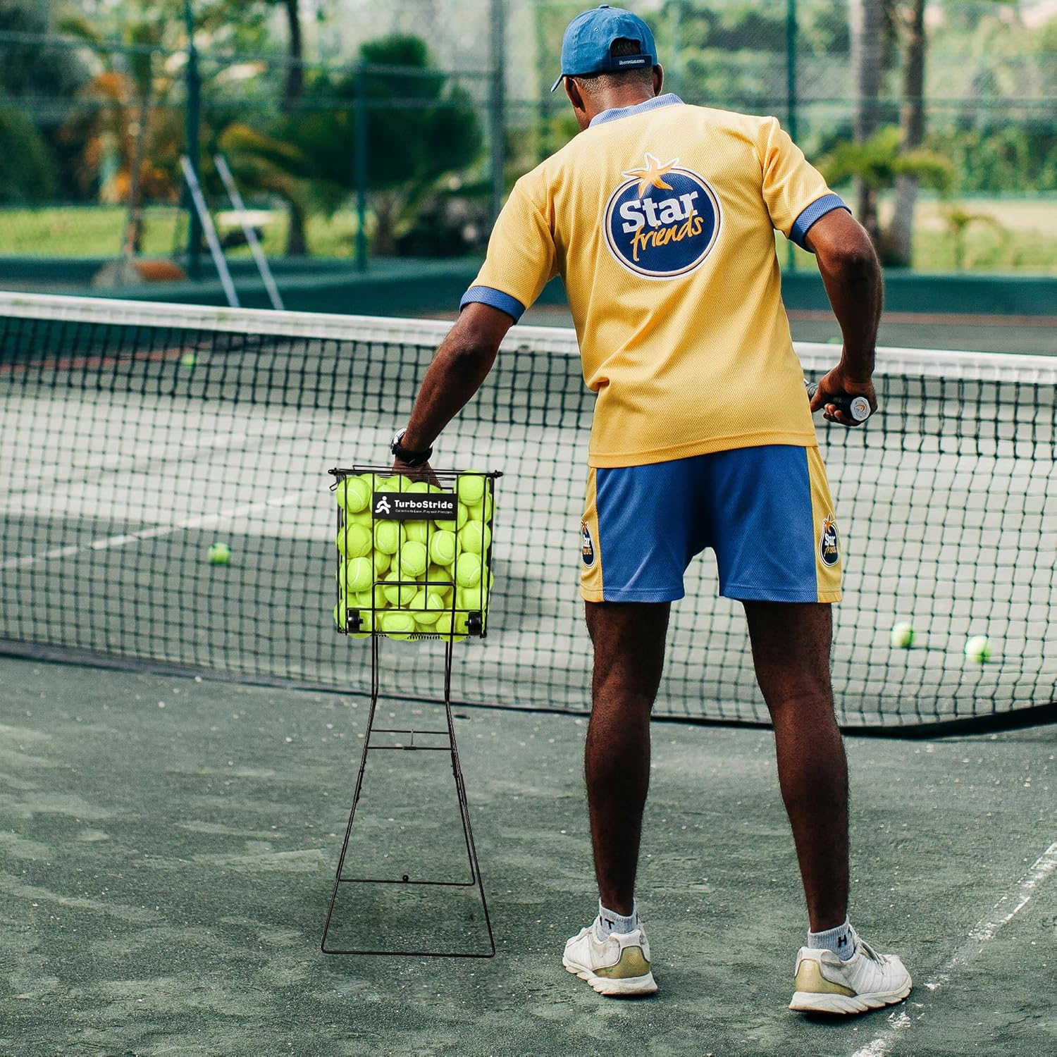 Skiennix Tennis Ball Hopper - Portable Pickleball Ball Basket for Easy Pickup & Storage | Large Size