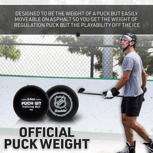Franklin Sports NHL Hockey Stick Handling Balls - Weighted Mini Training Aids for Speed & Skill Practice