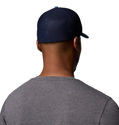 Columbia Unisex Rugged Outdoor Mesh Hat, Everblue/Collegiate Navy/Bear Rectangle, S/M