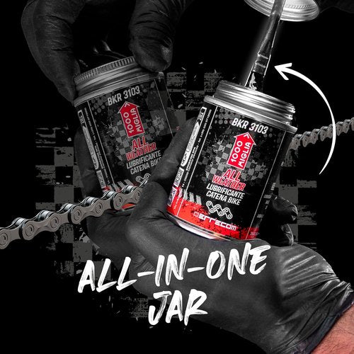 Errecom All Weather Bike Chain Lube - 4 oz (120 mL) Can with Brush for Optimal Performance