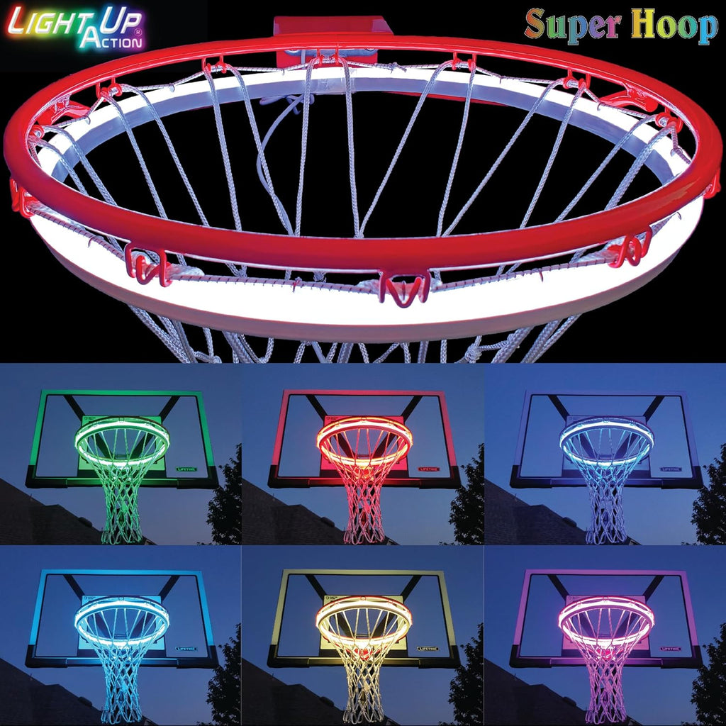 Super Hoop 2.1 Basketball Hoop Light - Interactive Shot & Rebound Sensing Neon LED System