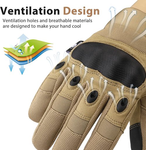 Mossy Oak Tactical Gloves - Touch Screen Airsoft Gloves with Hard Knuckle for Hunting & Camping