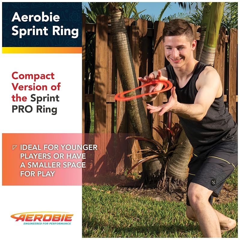 Aerobie Sprint Ring Flying Disc - 10 Inches, Yellow (Variation: Yellow Flying Disc)