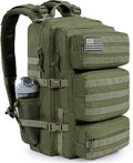 Military Tactical Backpack - 50L Large Molle Assault Pack for Men | Water-Resistant Dark Green Rucksack