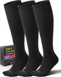 Skiennix Soft Cotton Compression Socks - 20-30mmHg Knee High Support for Circulation & Travel
