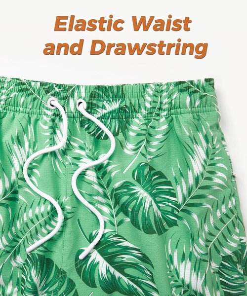 ELETOP Men's Swim Trunks - Compression Liner Bathing Suit with Zipper Pockets | Stylish Beach Shorts