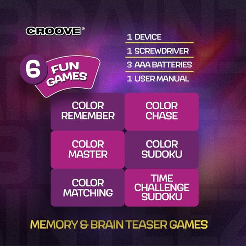 Croove Brain Teasers & Memory Game - 6 Engaging Games for Kids | Perfect Easter & Stocking Stuffers for Ages 6-11
