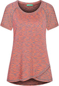 Kimmery Yoga Workout Shirt - Women's Raglan Sleeve with Irregular Hem | Sizes M-3XL