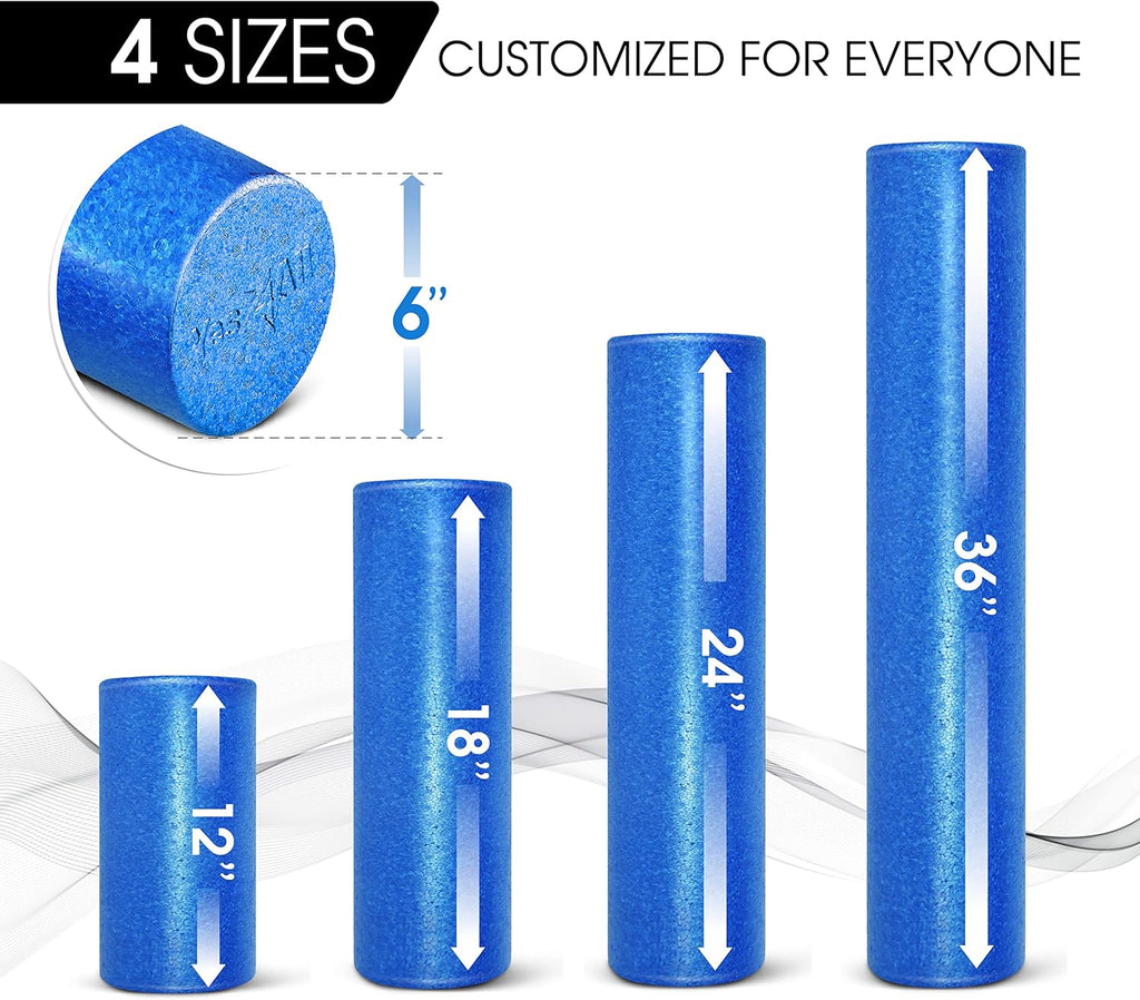 Yes4All High-Density EPP Foam Roller - Versatile Exercise Tool for Yoga, Pilates & Stretching | 12-36 Inch Sizes