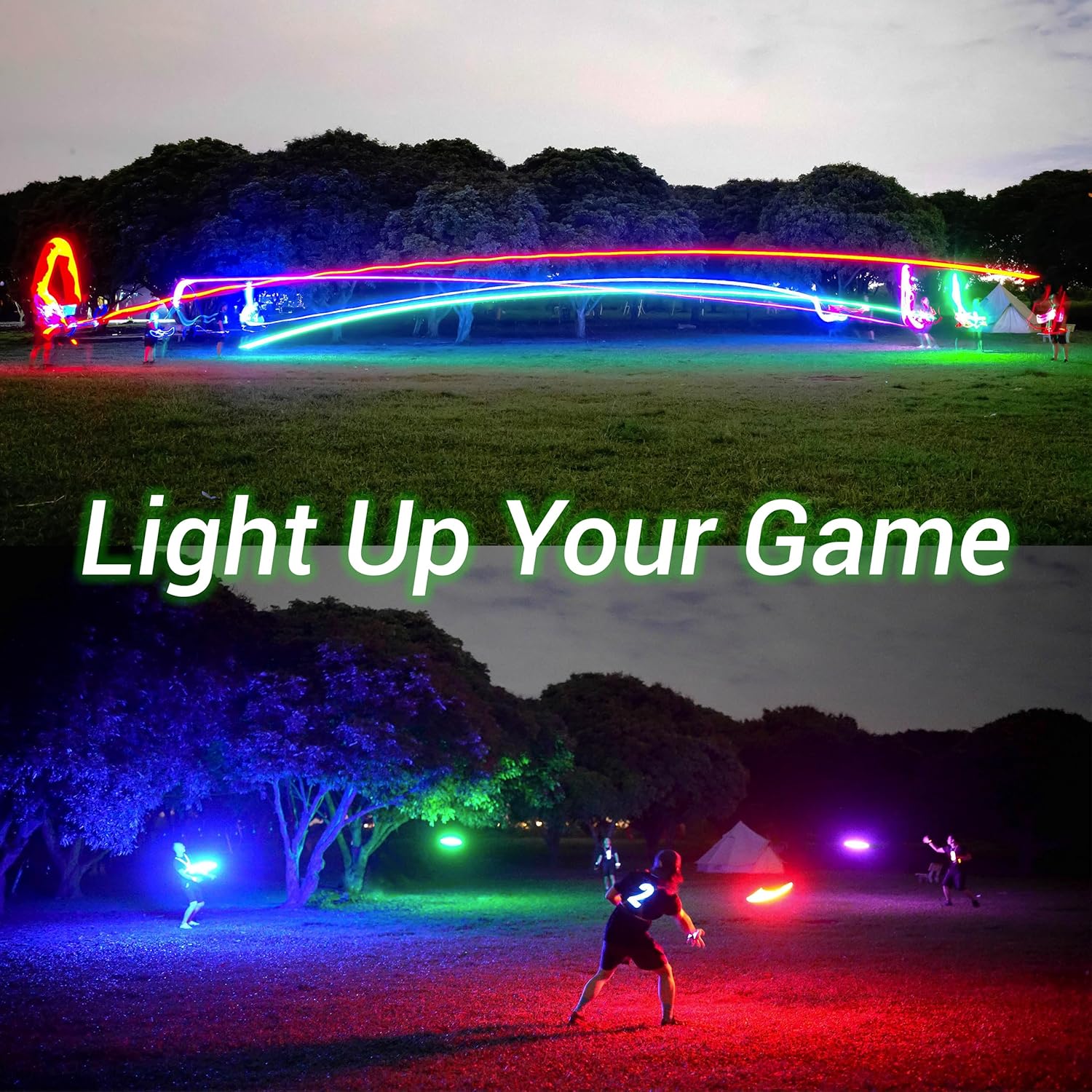 TOSY Flying Disc - RGB Multicolor LED Light-Up Toy | Rechargeable, Waterproof, Perfect for Kids & Adults