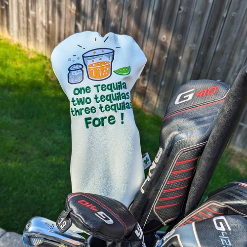 Foretra Tequila Fore Golf Headcover Driver Cover Mallet Blade Putter Cover 3 Wood Fairway Wood Head Covers Hybrid Head Covers Novelty Fun fits Most Brands Funny Golf 7 Wood Head Cover