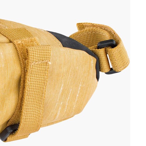 EVOC SEAT BAG TOUR saddle bag, Bicycle frame bag for more storage space on the seat post (size: L, 1L storage space, abrasion-resistant, water-repellent, Hypalon reinforcement), Clay Yellow