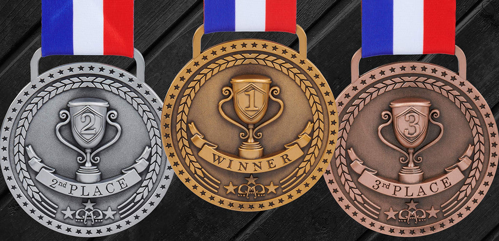 Bronze Medal 3rd Third Place Award Trophy Medal, Antique Bronze