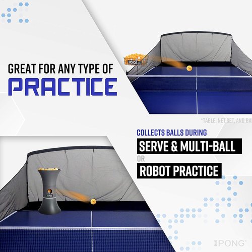JOOLA iPong Carbon Fiber Table Tennis Ball Catch Net - Efficient Ball Collection for Training | Fits Most Tables