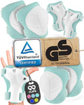 99FLIPS Kids Knee and Elbow Pads Set - Pads and Wrist Guards for Skating Girls & Boys - Size SM Mint - Skateboard Roller Skates Scooter