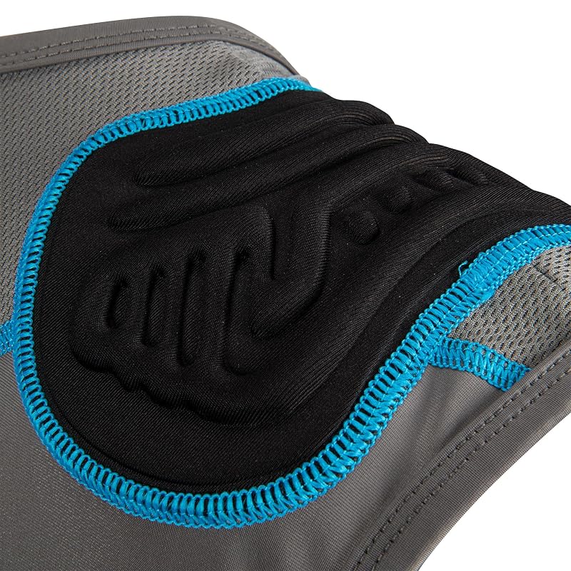 Charcoal, Optic Blue+Medium CHAMPRO Bull Rush Padded Compression Shirt for Boys