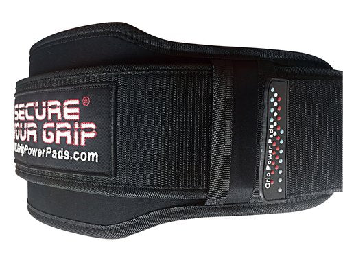 Grip Power Pads Gym Weight Lifting 6" Wide Neoprene Double Belt for Men Back Lumber Support Fitness Exercise Bodybuilding Large 38"-41.5"