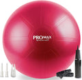 SmarterLife PRO MAX Exercise Ball - Anti-Burst Yoga & Stability Trainer for Core Workouts | Fitness & Therapy Support
