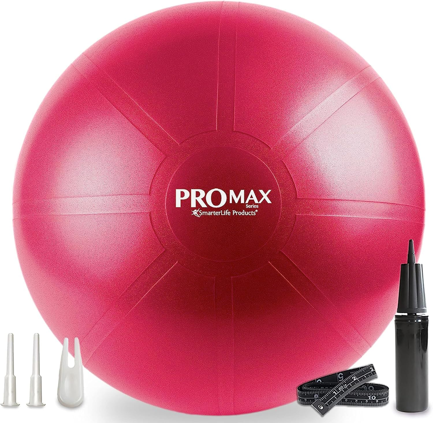 SmarterLife PRO MAX Exercise Ball - Anti-Burst Yoga & Stability Trainer for Core Workouts | Fitness & Therapy Support