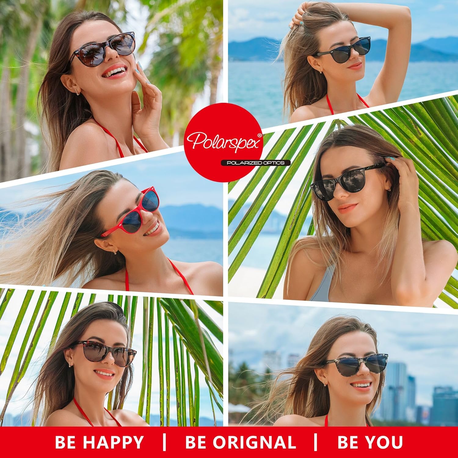 PolarSpex Polarized Sunglasses for Women Retro Classic Cateye Sunglasses for Women, UV Protection for Driving & Fishing