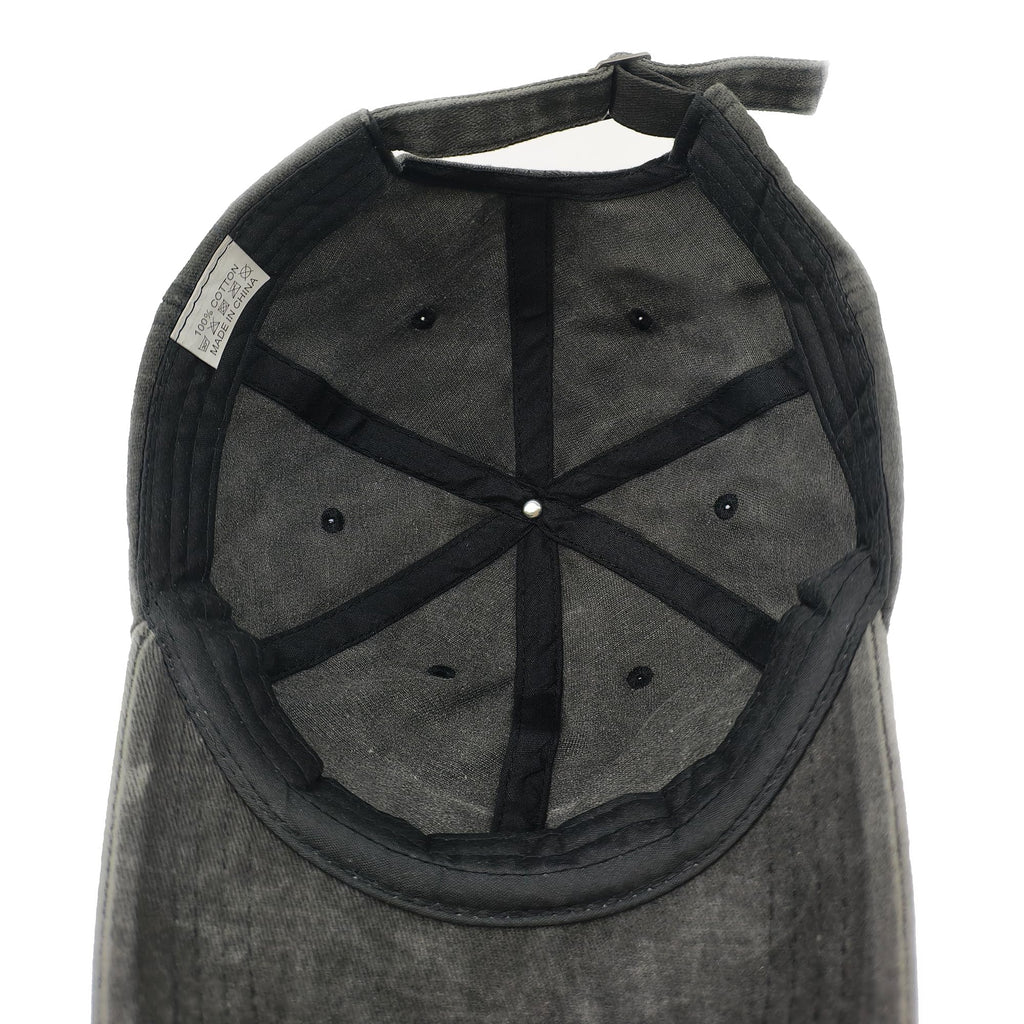 Pizza Embroidered Baseball Cap Vintage Washed Cotton Hat for Men Women