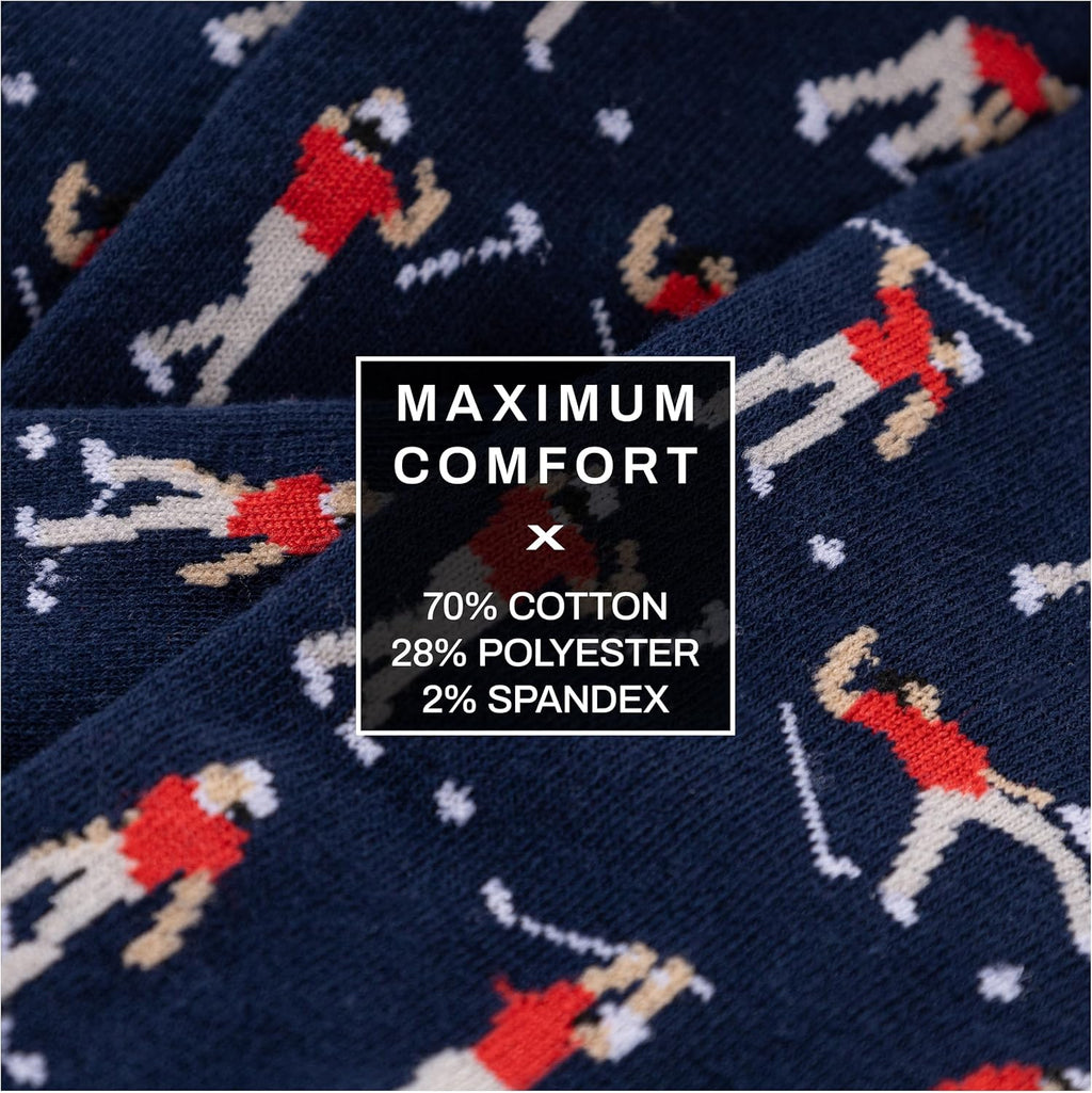 Shanker Golf Socks - Funny Angry Golfer Socks - Funny Golf Gift for Men - 1 Pair per Pack - Size 10-13