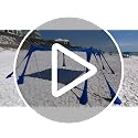 Navy 10x10FT Pop Up Beach Tent with 8 Sandbags & Aluminum Poles - UV50+ Sun Shelter for Family Outdoor Camping & Picnic