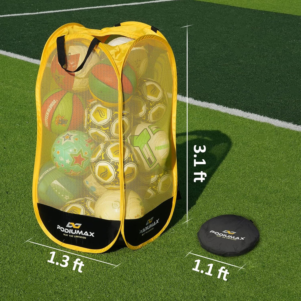 PodiuMax Soccer Ball Storage Backpack - Adjustable Strap & Organizer for Up to 22 lbs of Sports Gear