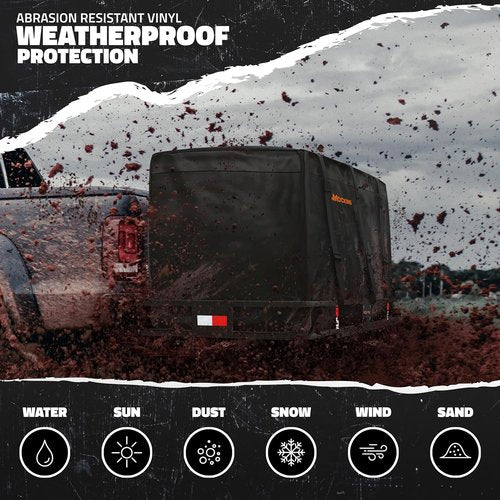 Mockins 40 CuFt XXL Trailer Hitch Cargo Carrier Bag - Waterproof, All-Weather Vinyl | 70"x30"x33" with Straps & Lock