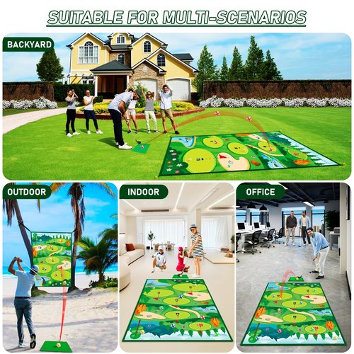 Golf Training Mat 12”*17“with Instant Swing Feedback & Durable - Portable Practice Mat for Indoor/Outdoor Use, Ideal for Golfers of All Levels, for Men Women