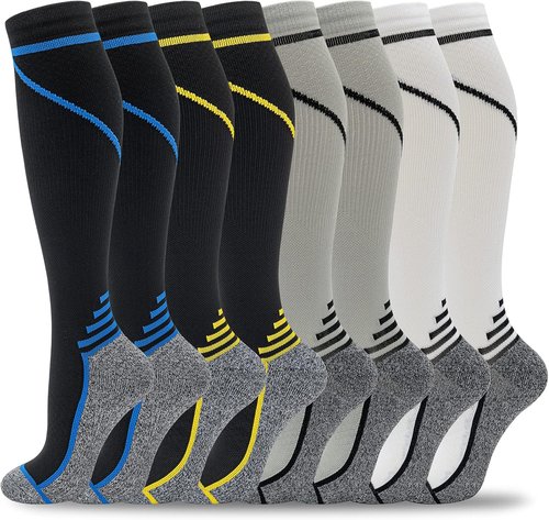 Fenglaoda Compression Socks - 20-30 mmHg Knee High Support for Men & Women | Ideal for Nurses, Pregnant, Athletes