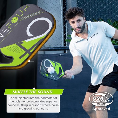Apex Pro Series 3k Carbon Fiber Pickleball Paddle, USAPA Approved, High Spin Surface, Ultimate Control, Honeycomb Polypropylene Core, Thermoformed Open Throat, Quiet Category Approved Set Men Women