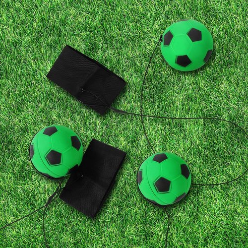 Green Wrist Return Ball of String, 2.36 Inch Rubber Rebound Foam Sports Wrist Balls with Wrists Strap, Bounce Back Ball on String, Elastic Rubber Wrists Sports Return Balls for Adults Teens