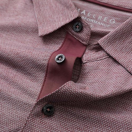 M MAELREG Golf Shirts for Men - Moisture-Wicking Performance Polo | Short Sleeve Heather Jacquard